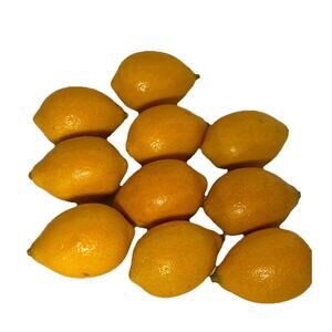 Lot of 10 Vintage Artificial Fruit Citrus Lemons Yellow Resin Display Decor